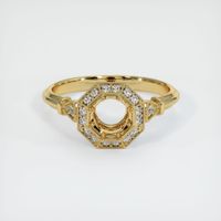 18K Yellow Gold Antique Style Ring Setting Image