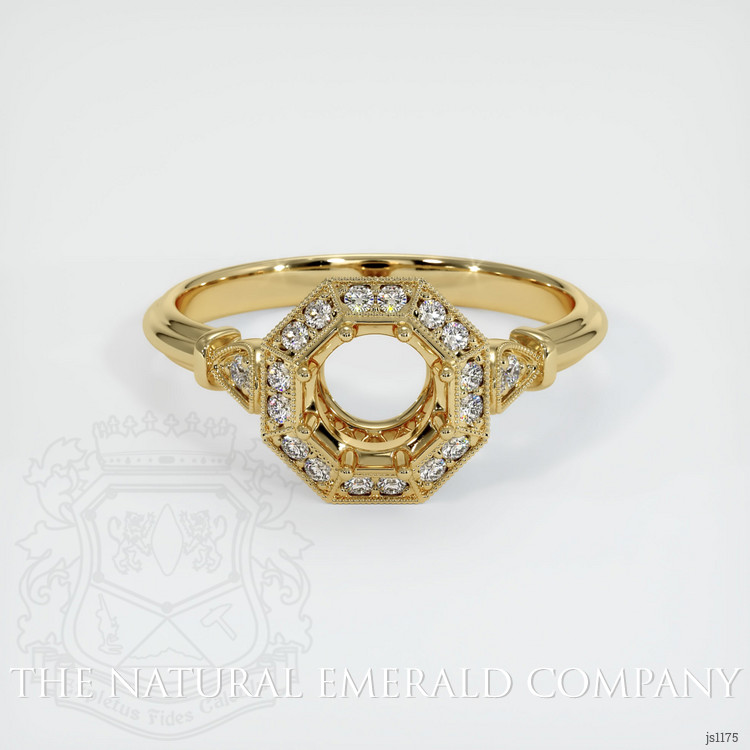 18K Yellow Gold Antique Style Ring Setting