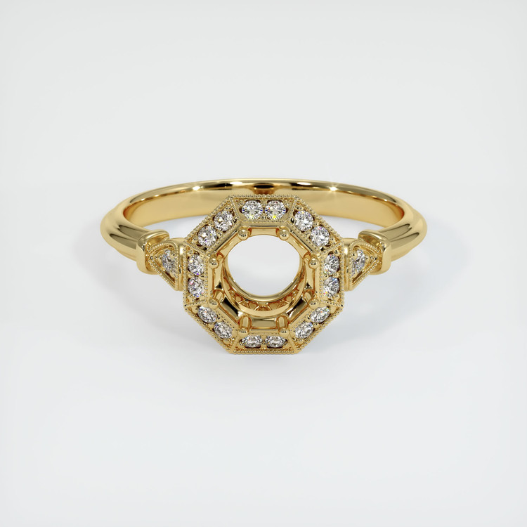 18K Yellow Gold Antique Style Ring Setting