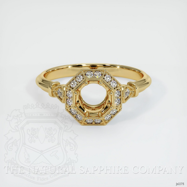 18K Yellow Gold Antique Style Ring Setting