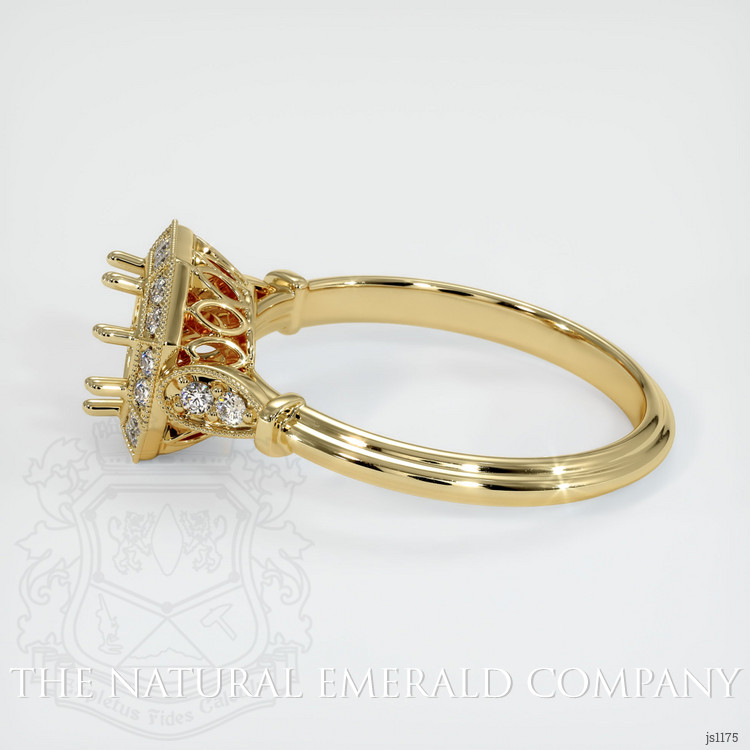 18K Yellow Gold Antique Style Ring Setting