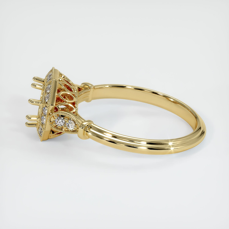 18K Yellow Gold Antique Style Ring Setting