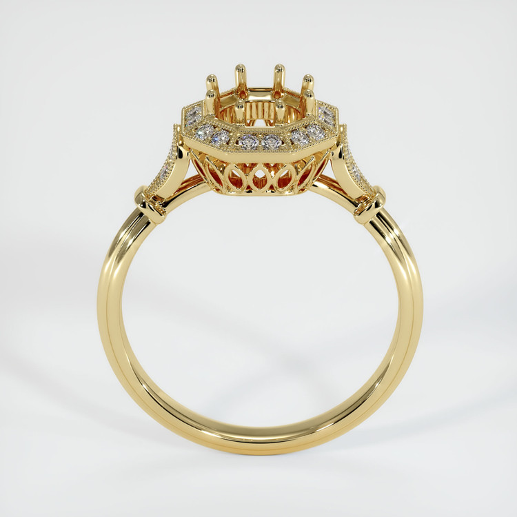 18K Yellow Gold Antique Style Ring Setting