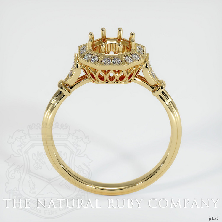 18K Yellow Gold Antique Style Ring Setting