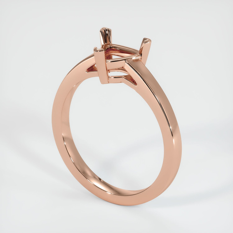 14K Rose Gold Solitaire Ring Setting