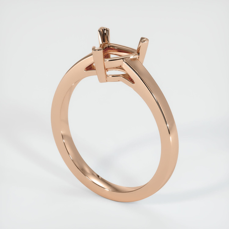18K Rose Gold Solitaire Ring Setting