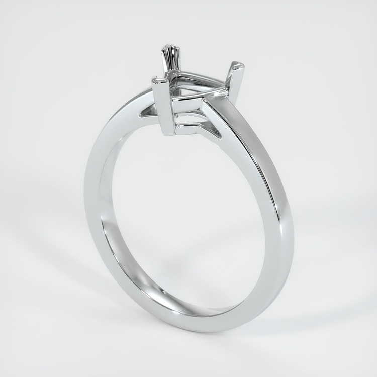 10K White Gold Solitaire Ring Setting
