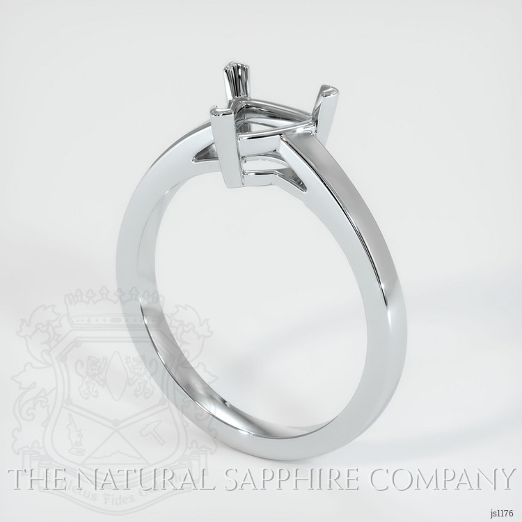14K White Gold Solitaire Ring Setting