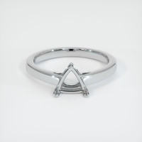 14K White Gold Solitaire Ring Setting Image