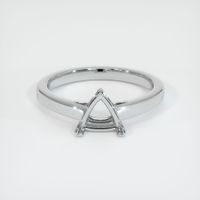 18K White Gold Solitaire Ring Setting Image