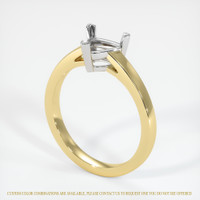 14K White & Yellow Solitaire Ring Setting Video