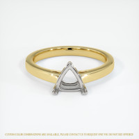 14K White & Yellow Solitaire Ring Setting Image