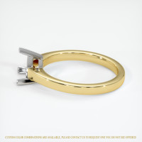 14K White & Yellow Solitaire Ring Setting Image