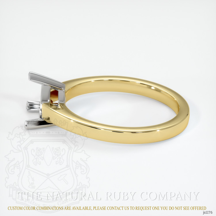 14K White & Yellow Solitaire Ring Setting