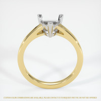 14K White & Yellow Solitaire Ring Setting Image