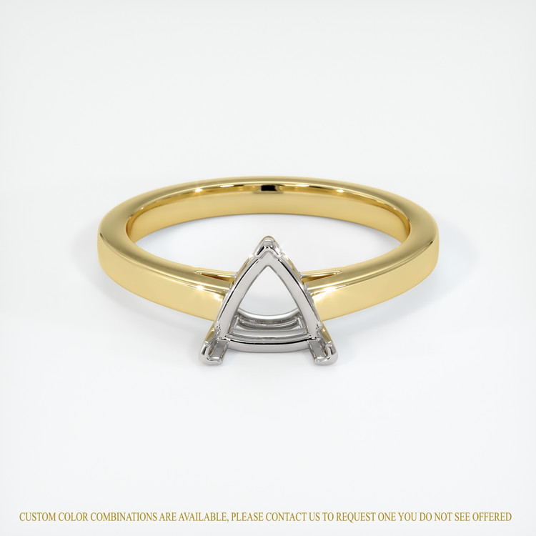 18K White & Yellow Solitaire Ring Setting