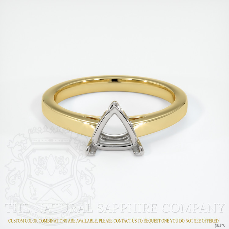 18K White & Yellow Solitaire Ring Setting