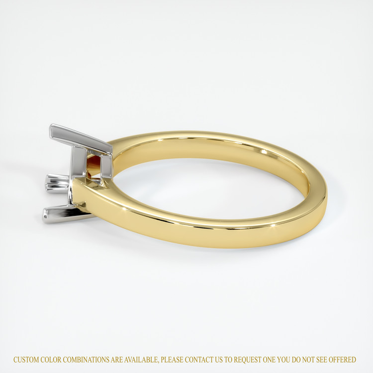 18K White & Yellow Solitaire Ring Setting