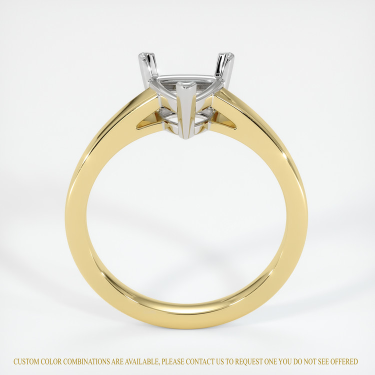18K White & Yellow Solitaire Ring Setting