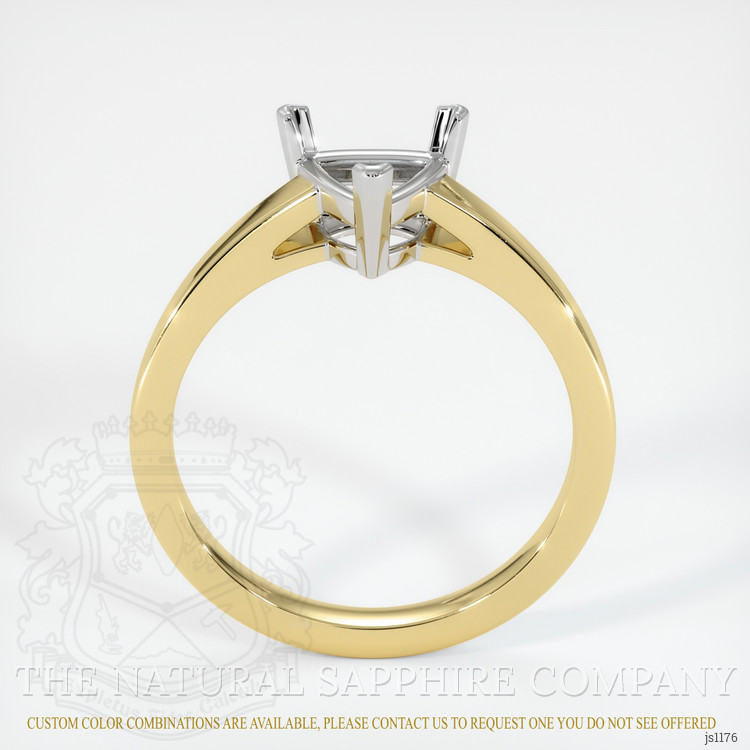 18K White & Yellow Solitaire Ring Setting