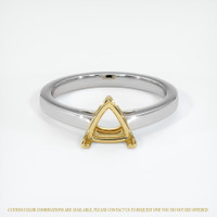 14K Yellow & White Solitaire Ring Setting Image