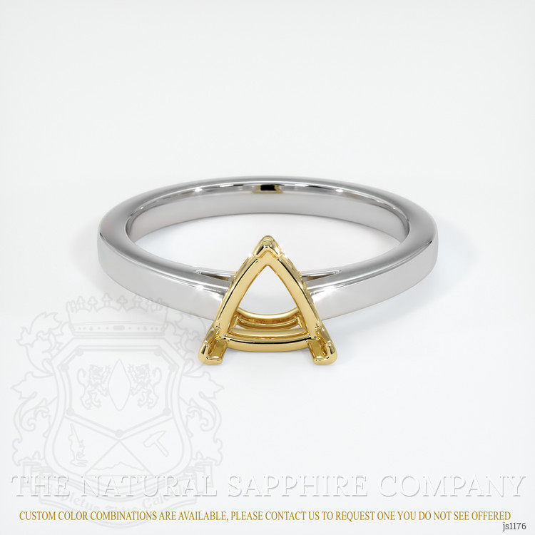 14K Yellow & White Solitaire Ring Setting