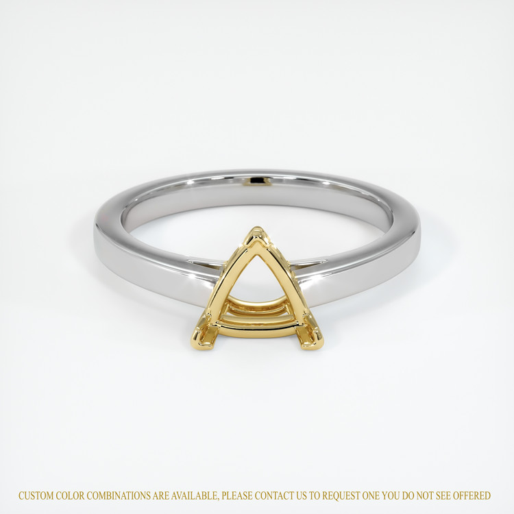 14K Yellow & White Solitaire Ring Setting