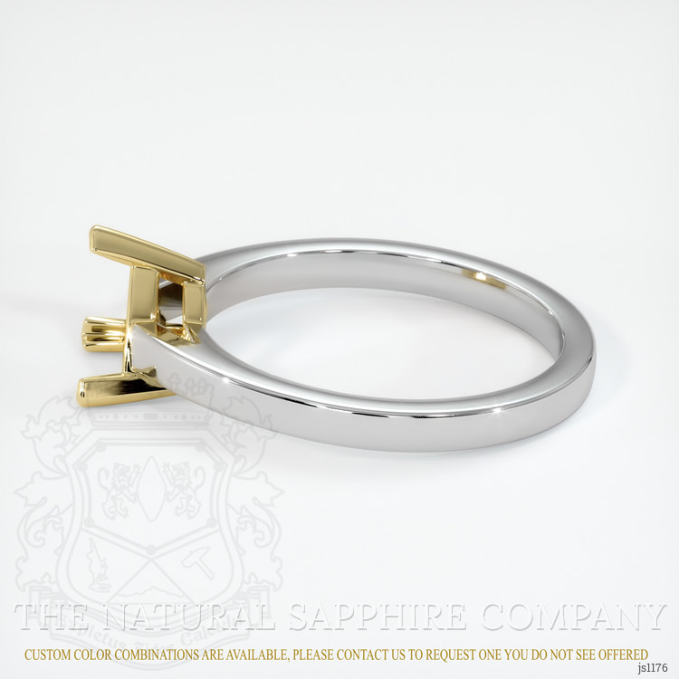 14K Yellow & White Solitaire Ring Setting