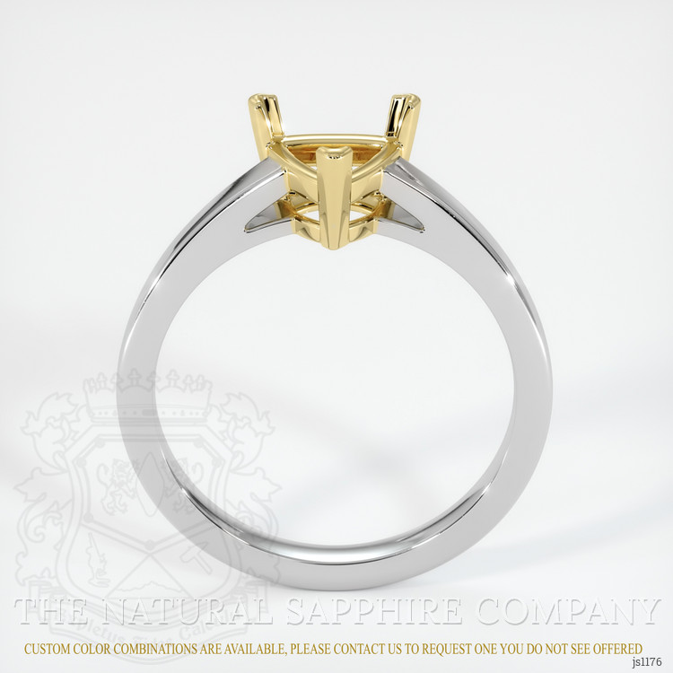 14K Yellow & White Solitaire Ring Setting