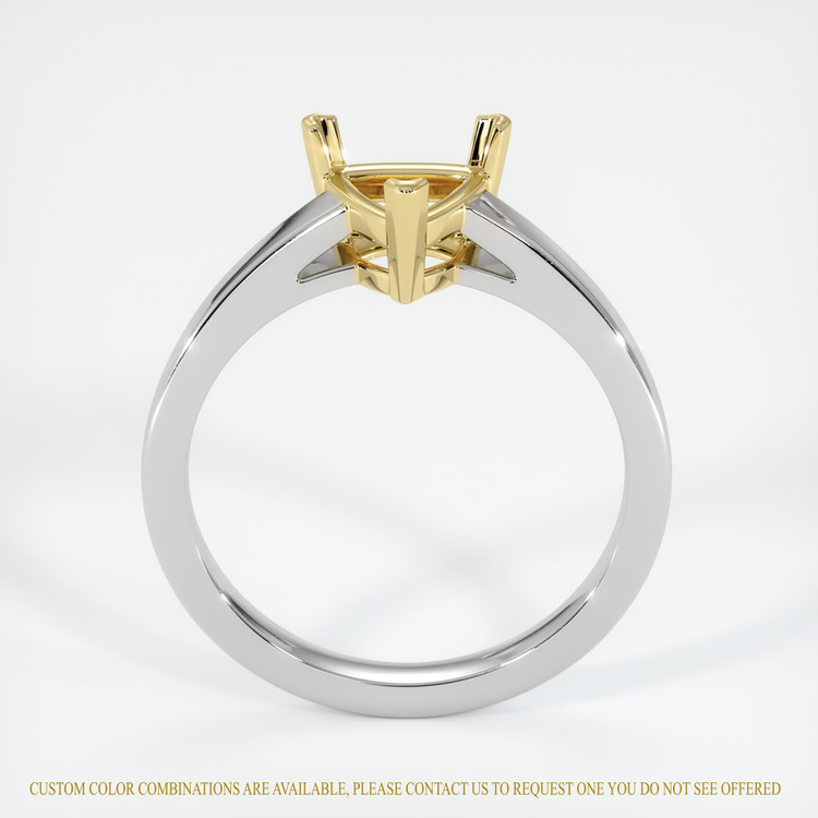 14K Yellow & White Solitaire Ring Setting