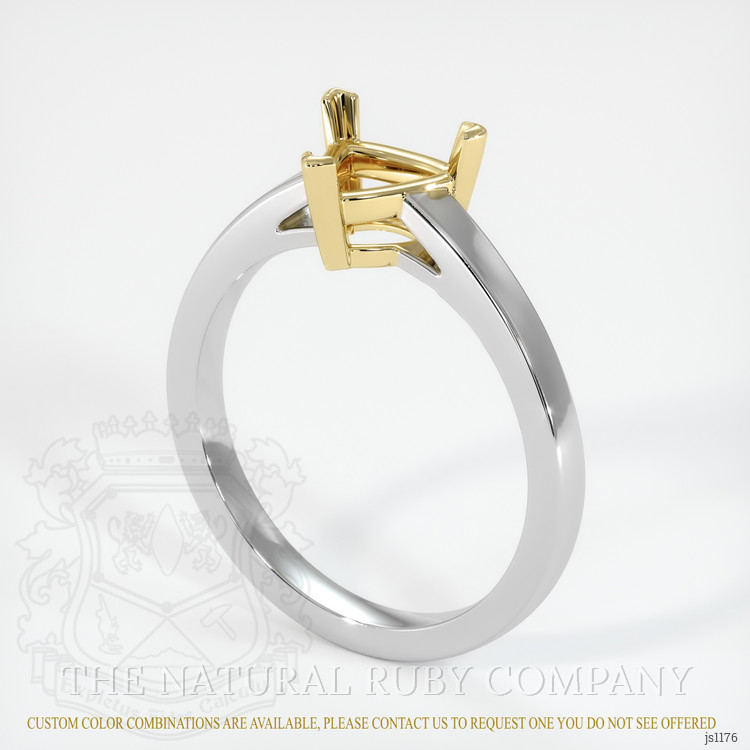 18K Yellow & White Solitaire Ring Setting
