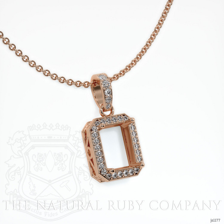 14K Rose Gold Antique Style Pendant Setting