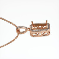 14K Rose Gold Antique Style Pendant Setting Image