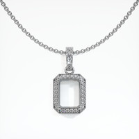 18K White Gold Antique Style Pendant Setting Video