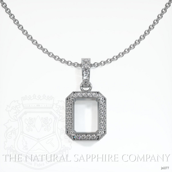  Emerald Pendant 3.06 Ct. 18K White Gold