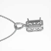 18K White Gold Antique Style Pendant Setting Image