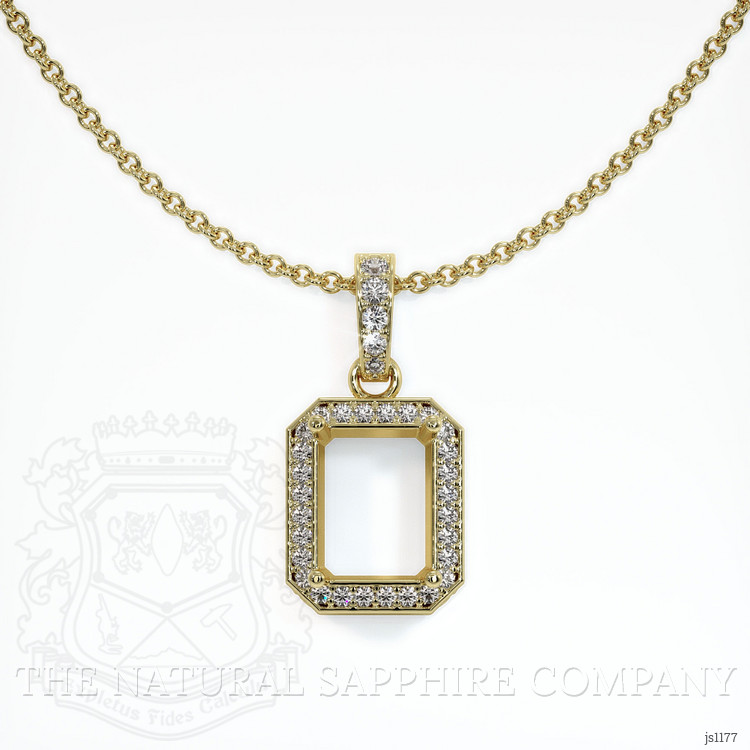 14K Yellow Gold Antique Style Pendant Setting
