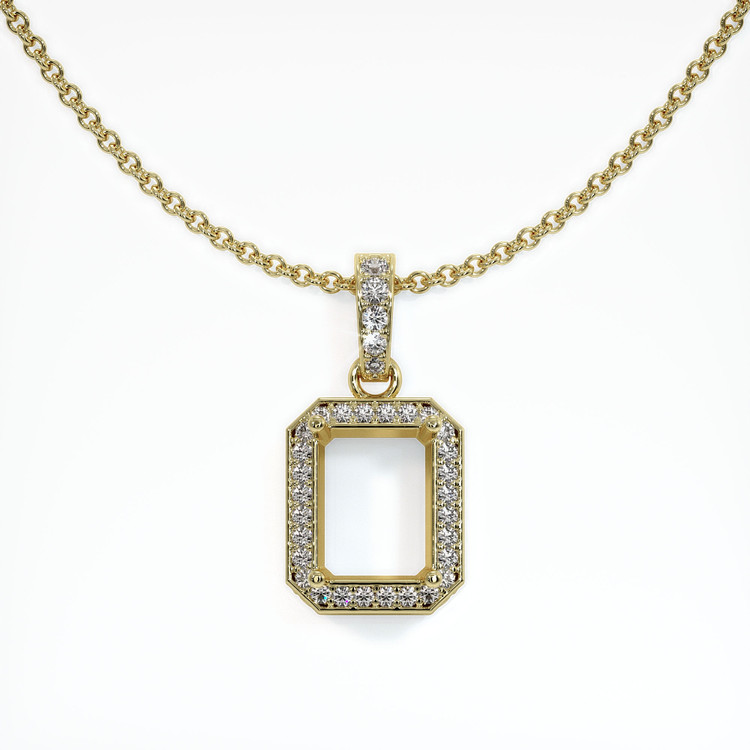 14K Yellow Gold Antique Style Pendant Setting