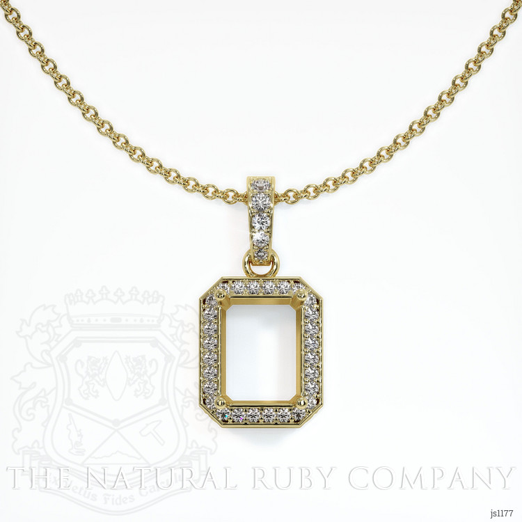 14K Yellow Gold Antique Style Pendant Setting