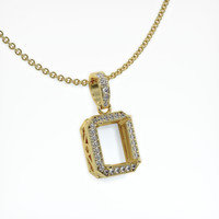14K Yellow Gold Antique Style Pendant Setting Image