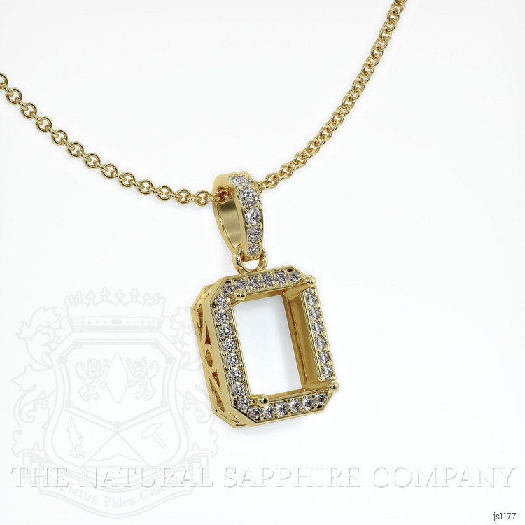 14K Yellow Gold Antique Style Pendant Setting