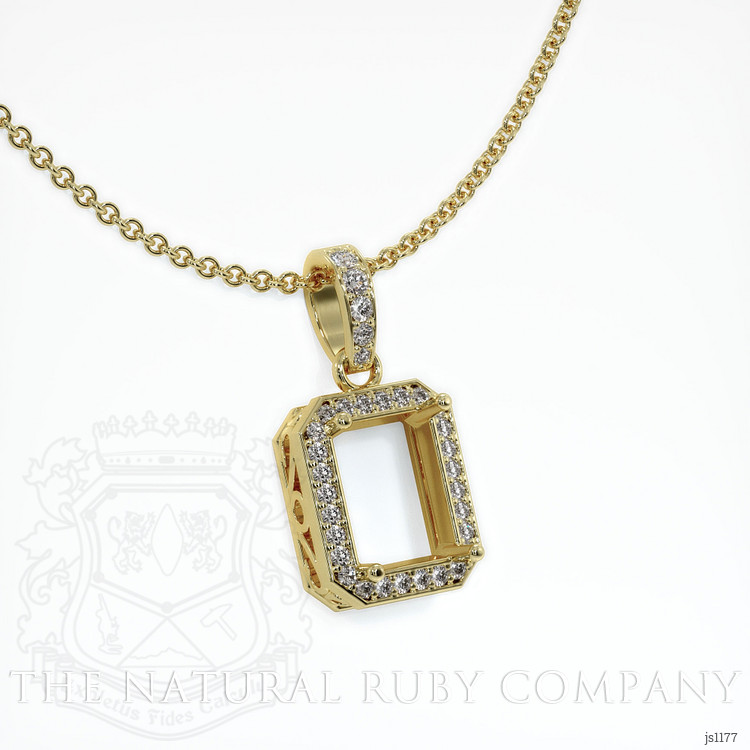 14K Yellow Gold Antique Style Pendant Setting