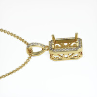 14K Yellow Gold Antique Style Pendant Setting Image