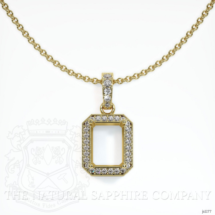 18K Yellow Gold Antique Style Pendant Setting