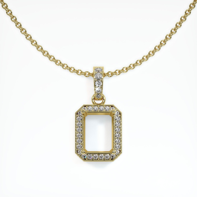 18K Yellow Gold Antique Style Pendant Setting