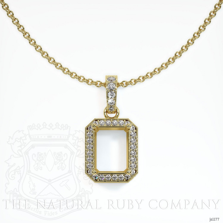 18K Yellow Gold Antique Style Pendant Setting