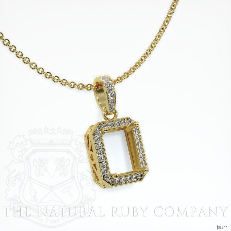 18K Yellow Gold Antique Style Pendant Setting