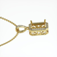 18K Yellow Gold Antique Style Pendant Setting Image