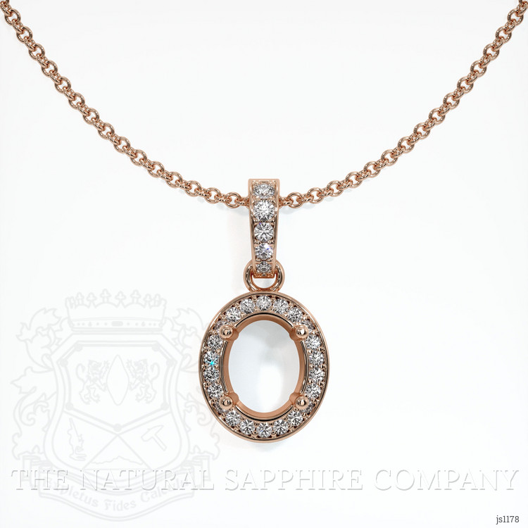 14K Rose Gold Antique Style Pendant Setting