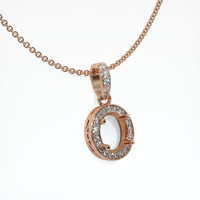 14K Rose Gold Antique Style Pendant Setting Image